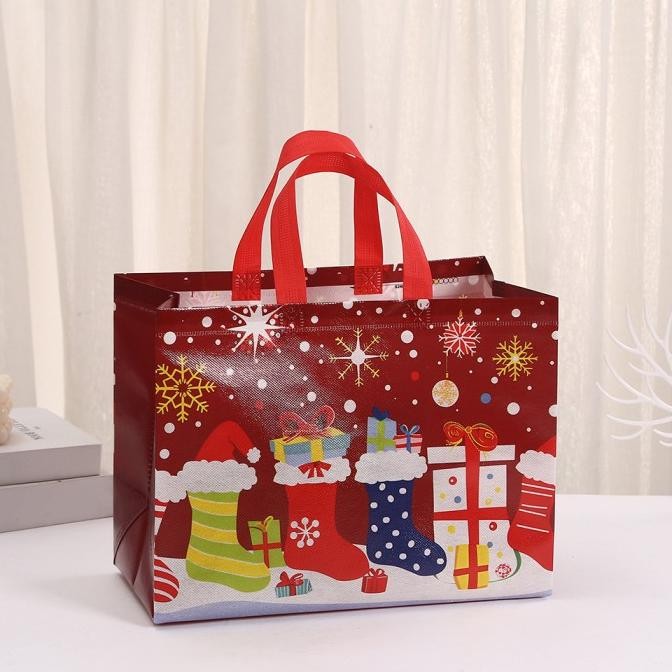 

JHK Shopping Bag Natal Jumbo Tas Souvenir Kantong Kado Natal Goodie Bag Santa Merry Christmas Souvenir Sovenir Natal Murah Grosir