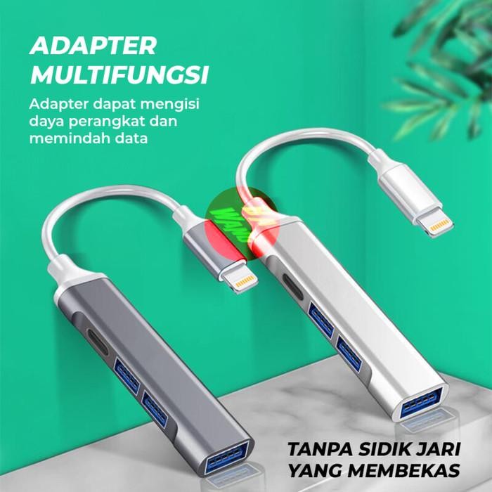 Celtonid Lightning To Usb Hub Camera Adapter Otg Tf Sd Card Reader