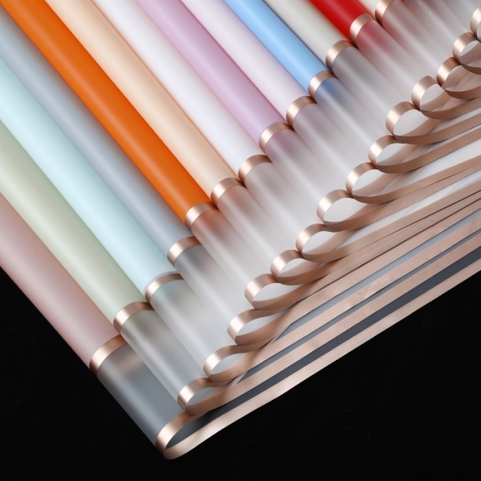 

:<:<:<:<] Rose Gold Kertas Wrapping Celllophane Buket Waterproof Flower Bouquet