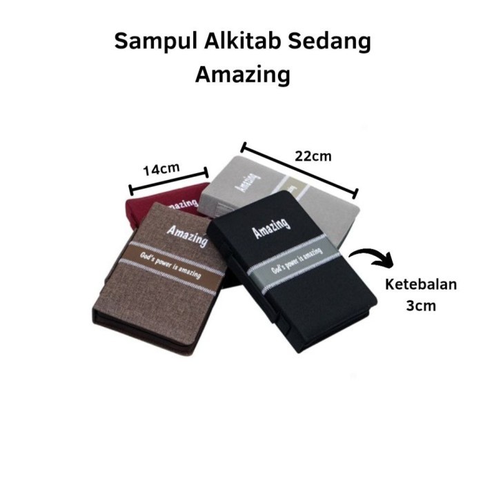

Ready Sampul Alkitab Sedang - Amazing-Sampul Buku Rohani-Cover Alkitab Murah