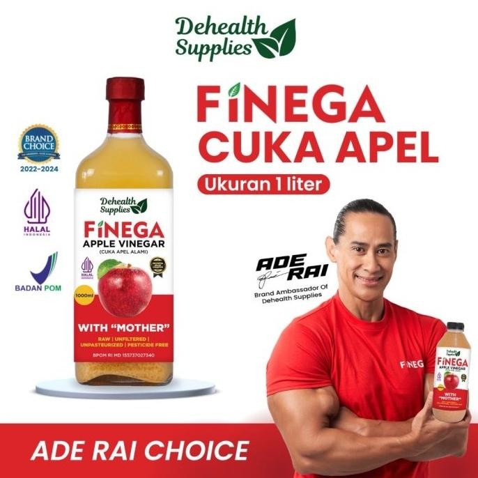 

HOT PROMO FINEGA CUKA APEL 1000ml Kemasan Kaca