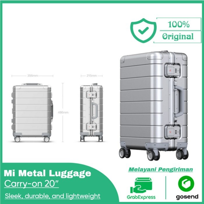 XiaoMi Luggage Metal 20 - Xiaomi Koper aluminium 360 spinner wheels