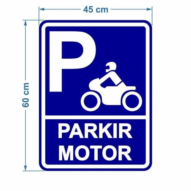 

Rambu Plang Parkir Motor 45cm x 60cm Plat Alumunium