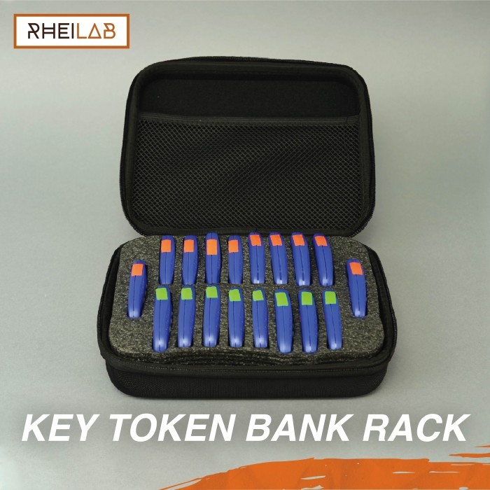 

BEBAS ONGKIR - TAS PENYIMPANAN KEY TOKEN BANK RACK FOAM PORTABLE- SIZE S (18 TOKEN)