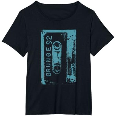 Kaos Retro Grunge 90-an Vintage Concert Mixtape |Qt4XrB9f|