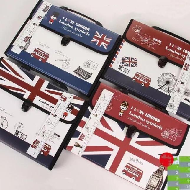 

DOCUMENT FOLDER ORGANIZER BAG TAS DOKUMEN MAP A4 EXPANDING SLOT FILE FOLDER TEMA LONDON
