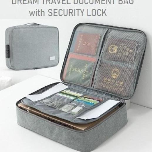 

SPORTY! LOCKIT TRAVEL DOCUMENT BAG 3 DIGIT PASSWORD | TAS DOKUMEN ANTI