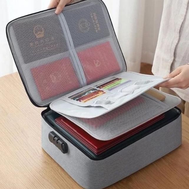 

TAS TRAVEL DOKUMEN BAG LENGKAP KUNCI LOCK/ STORAGE BAG DOCUMENT DENGAN