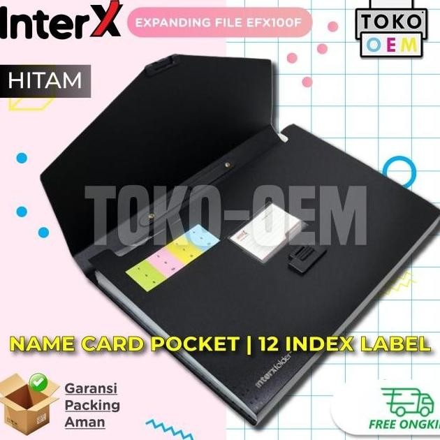 

READY !!! INTERX EXPANDING FILE WITH HANDLE FOLIO TAS DOKUMEN MAP SEKAT PLASTIK MURAH