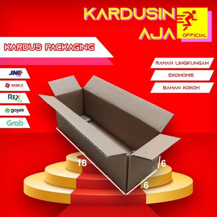 

18X6X6 CM KARDUS BOX PACKAGING PACKING KARTON DUS KOTAK SHEET POLOS