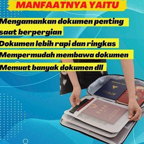 

TAS DOKUMEN DOCUMENT BAG TRAVEL DOCUMENT WATERPROOF