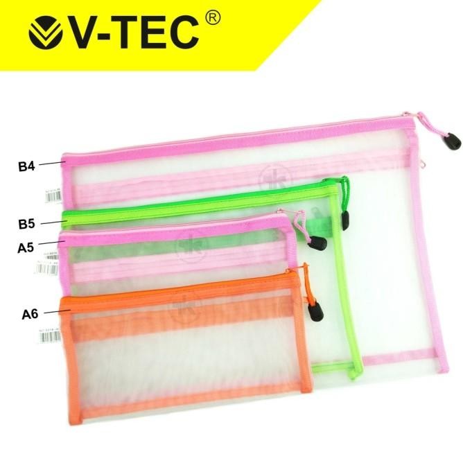 

MAP ZIPPER BAG V-TEC 2 6014-B4 -DOMPET TAS DOKUMEN TRANSPARAN KAIN