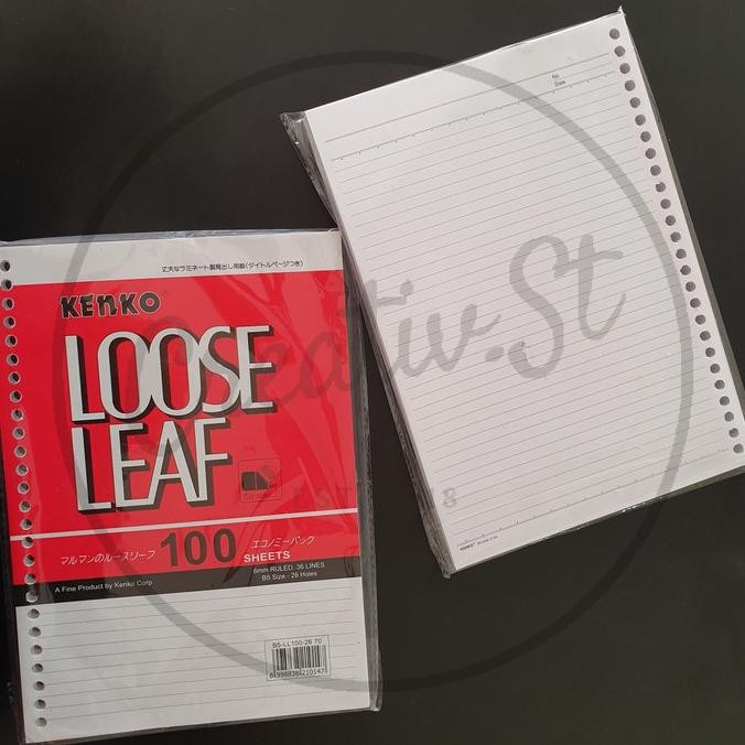 

Loose Leaf B5 100 Kenko