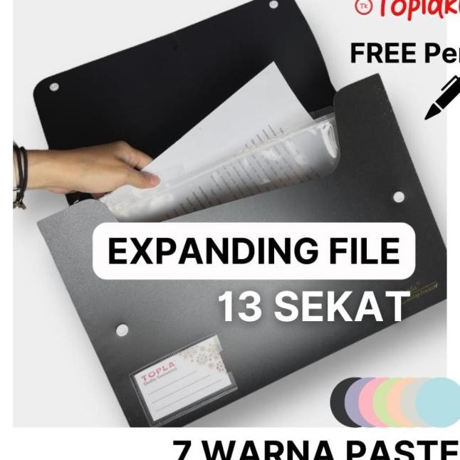 EXPANDING FILE F4 MAP HARMONIKA TAS DOKUMEN AESTHETIC PLASTIK KANCING F4 FILE FOLDER DOCUMENT KEEPER