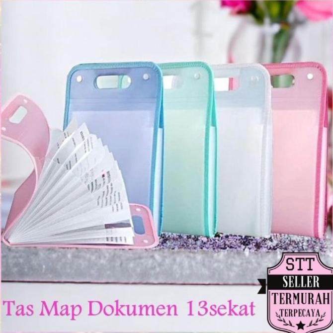 

STT TAS FILE HANDLE WARNA TRANSPARAN ANTI AIR MULTI LAYER FOLDER TAS FILE 13 SEKAT MAP TAS DOKUMEN A4 FOLDER MAP KERJA DOCUMENT