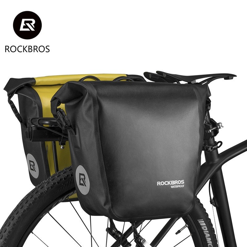 Rockbros Tas Sepeda Keranjang Beban Tahan Air 18L-27L Tas MTB Bersepeda Kapasitas Besar Tas Lipat Ta