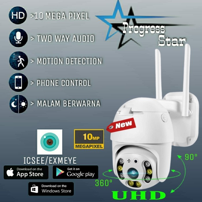 New Icsee 10MP FULL HD Outdoor Wifi Cctv Ip Camera Waterpoof