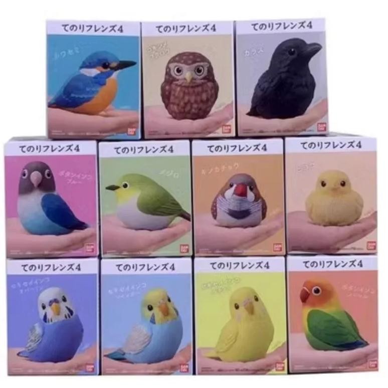 bandai original gashapon duck parrot crow sparrow  kingfisher owl shoebill mini bird model animal  a