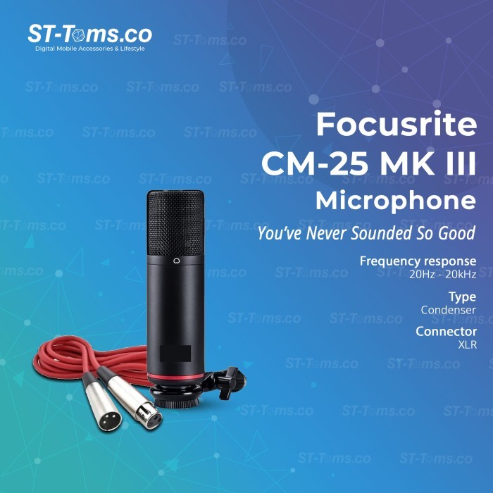 PROMO Focusrite Scarlett CM25 MK III Condenser Microphone Studio-Quality for Computer Recording with