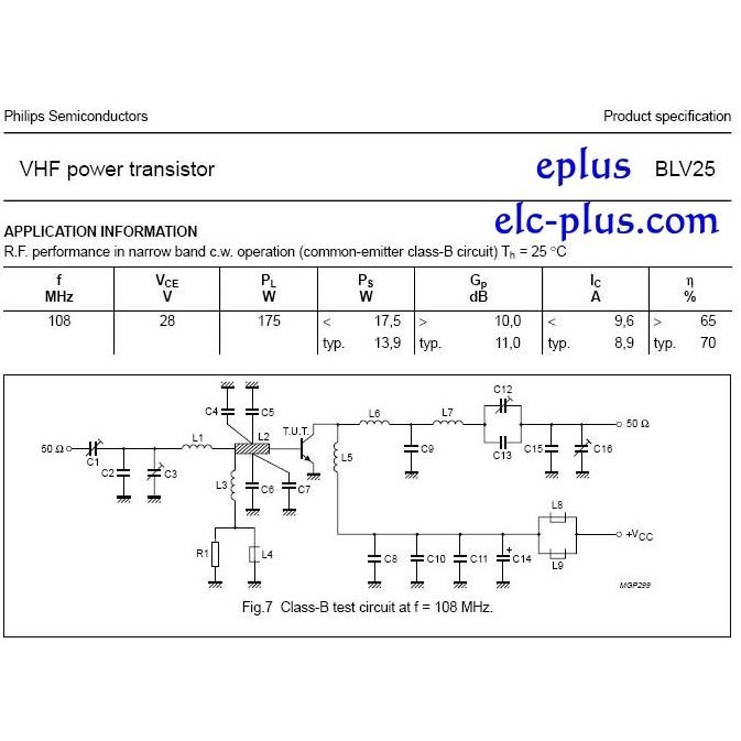 Transistor Mosfet RF Pemancar HT BLV25 BLV 25 VHF Philips 175W