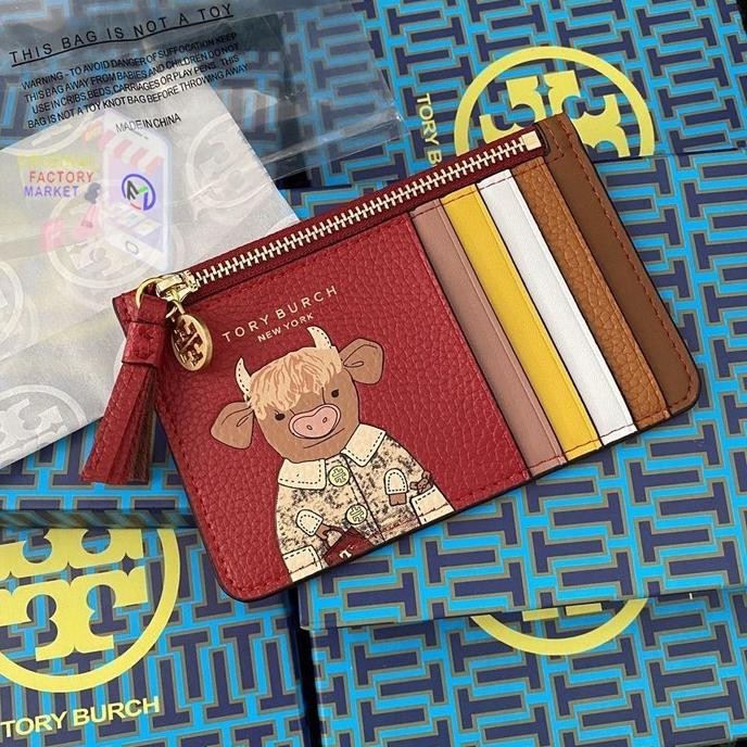 

DOMPET Card Holder OZZIE THE OX PRINT CARD HOLDER IN RED