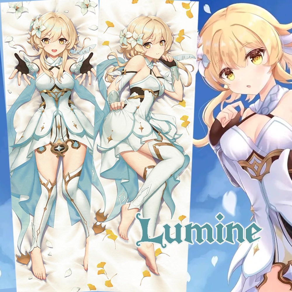 Genshin Impact Anime Sarung Bantal Tubuh Peluk Karakter Galgame Lumine Sarung Dakimakura Sarung Bant
