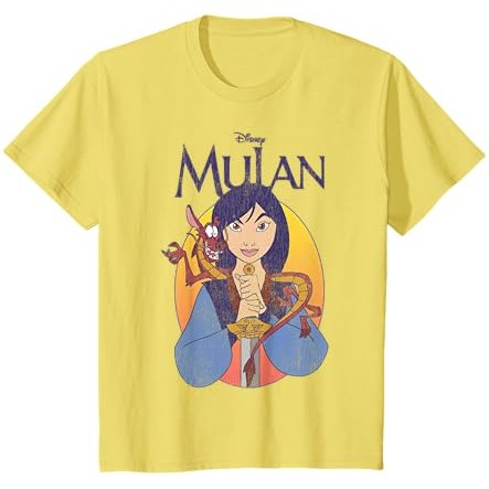 Disney Mulan Classic Mulan & Mushu Poster T-Shirt |SOOOmh85|