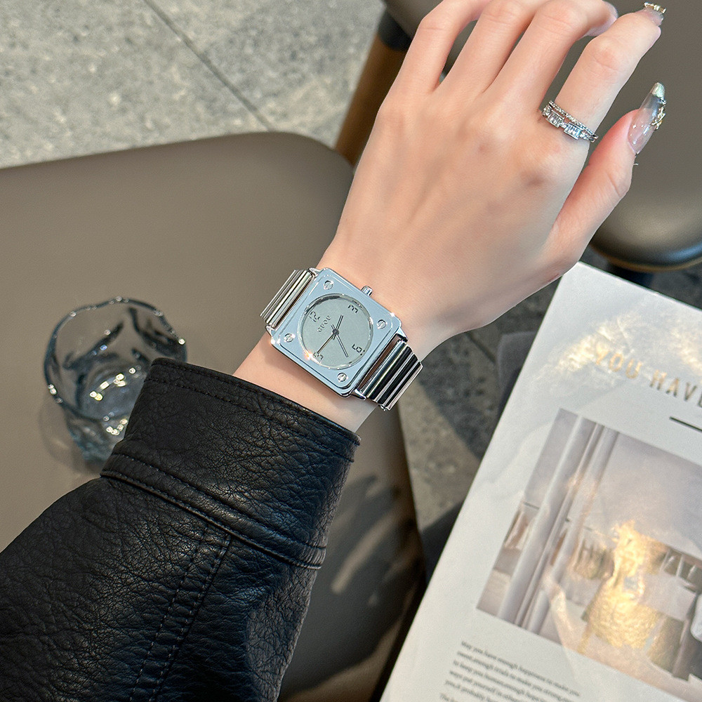 GUOU Guou Autumn New Square Large Plate Steel Watch Simple Fashion Elegant High Sense Women's Wrist 