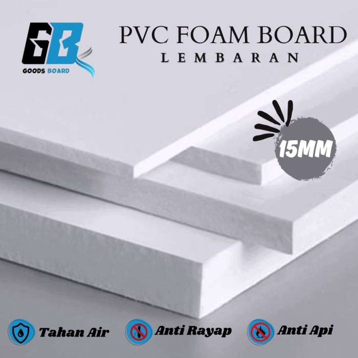 PVC BOARD 15MM PVC FOAM LEMBARAN GOODS BOARD 15MM UKURAN 122x244