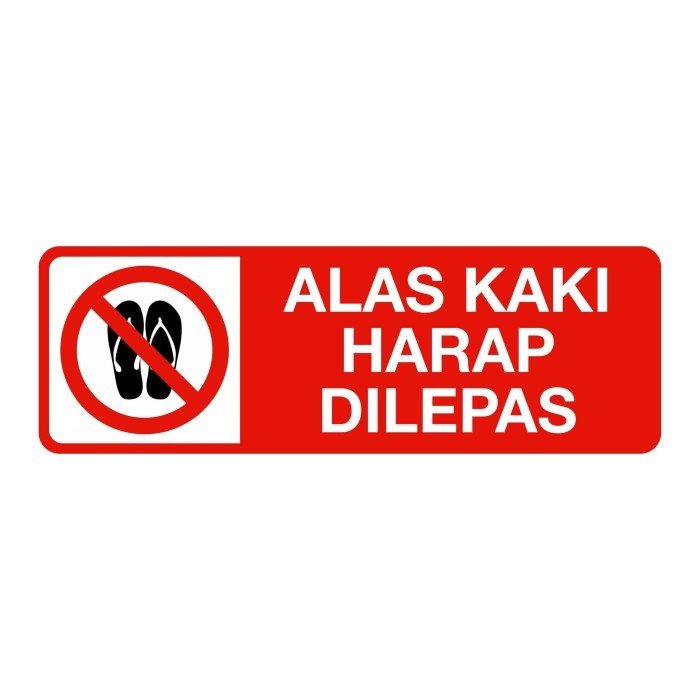 

Sale Rambu Plang Alas Kaki Harap Dilepas 30Cm X 10Cm Akrilik