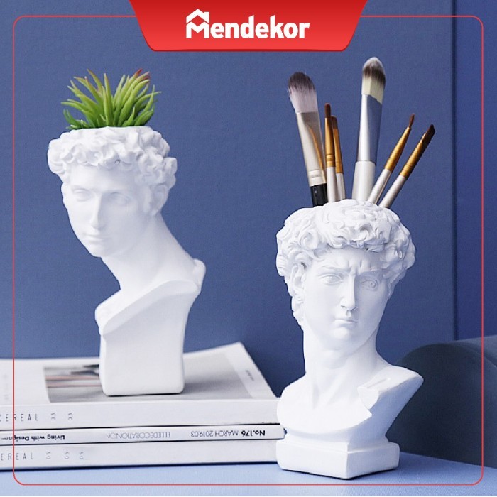 Ready Stock Granda Patung Pot Tempat Pensil Romawi Dekorasi Hiasan Estetik Kado