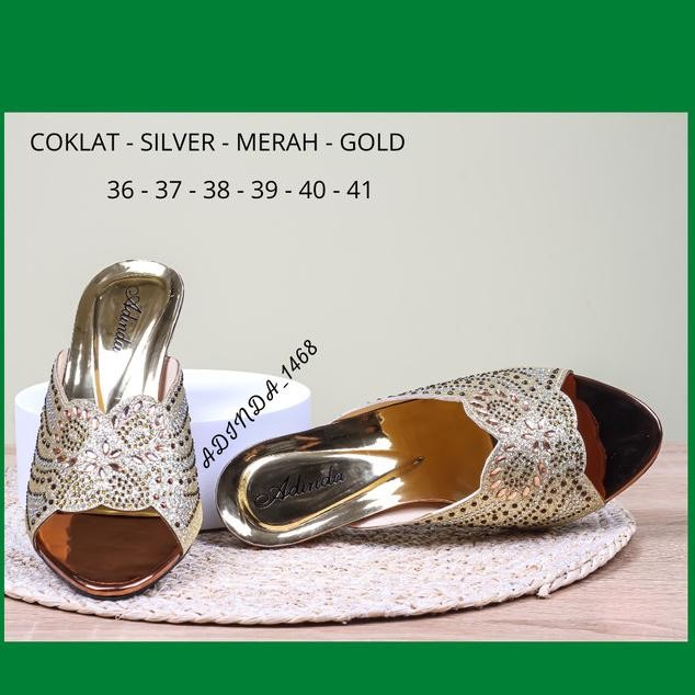 Sandal Wanita Pesta El Payet 03 Wedges Selop High Heels 5Cm Terbaru