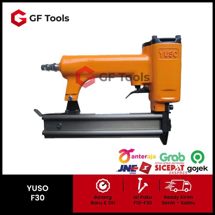 

TERBARU STAPLES GUN F30 YUSO - AIR NAILER STAPLER F30 - GUN PNEUMATIC TACKER !!!