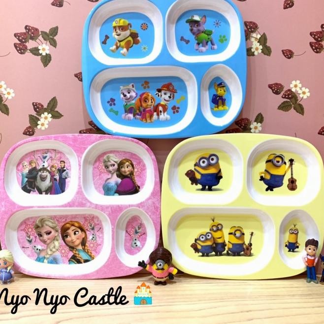 Piring Makan Anak Melan Sekat 4 Thomas Paw Patrol Nion Duffyfrozen