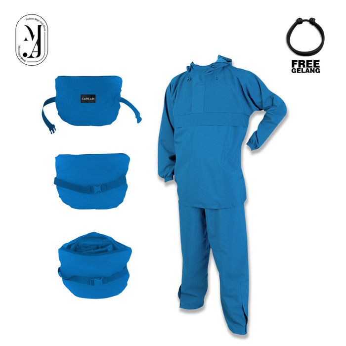 Cuci Gudang Capilari Xwr 100 Jas Hujan Kantung Kangguru Raincoat Unisex Original