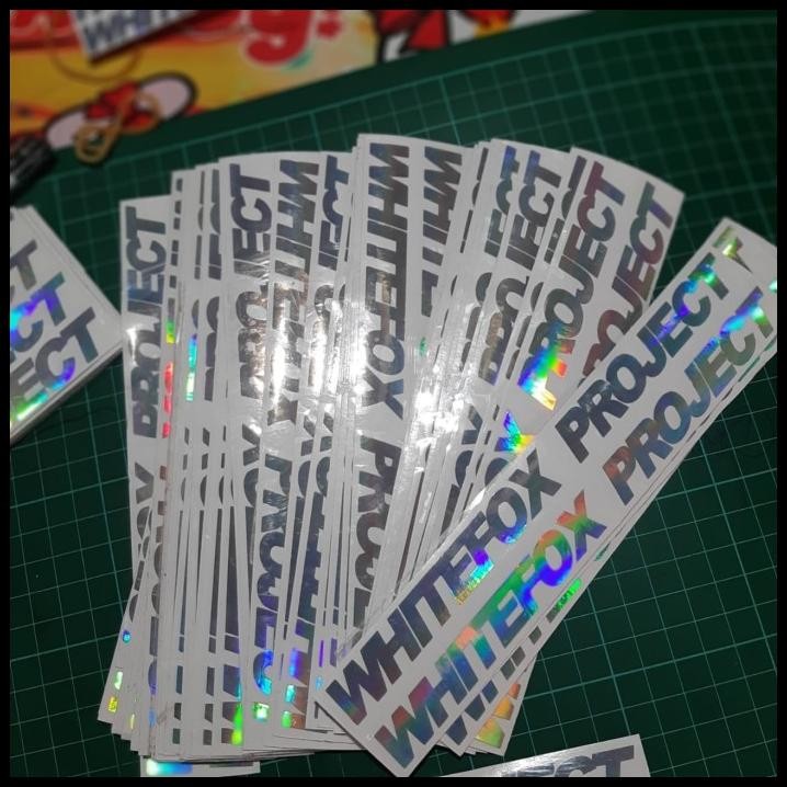 

GRATIS ONGKIR WHITEFOXPROJECT STICKER CUTTING TULISAN - HOLOGRAM !!!!!!!