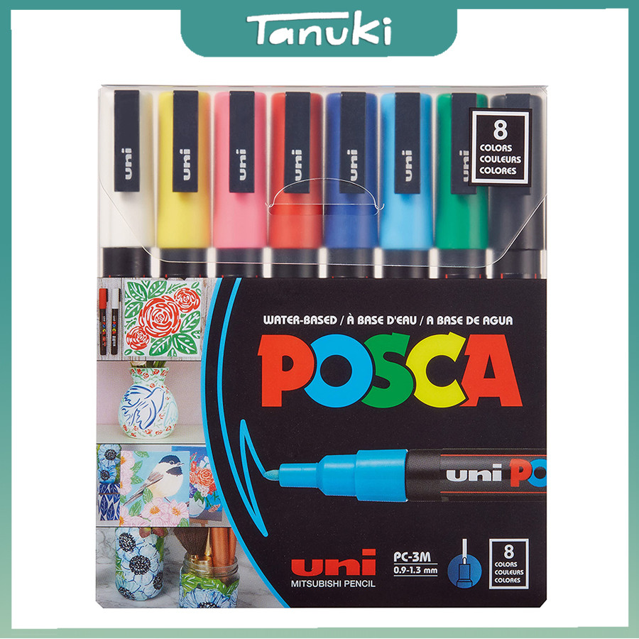

[TANUKI Art] Set pulpen gambar multi-material Uni Posca |LF7QYQWV|