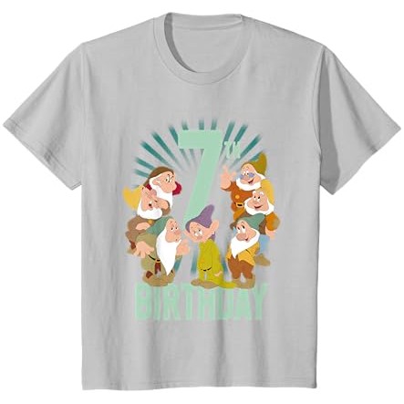 Kaos Potret Ulang Tahun ke-7 Putri Salju Tujuh Kurcaci Disney |Z7C4Edkr|