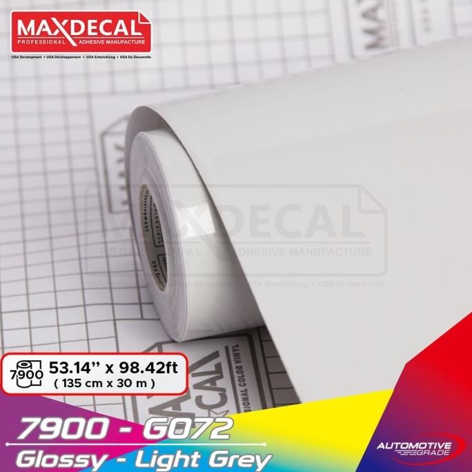 Maxdecal 7900 - G072 Glossy Light Grey 135 Cm Wrap [Meteran]