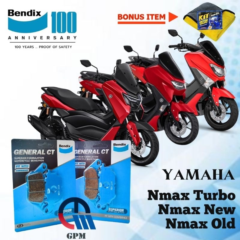Kampas Rem Bendix Yamaha NMAX Komplit Depan dan Belakang Kampas rem NMAX 155 Bendix MD51 MD6