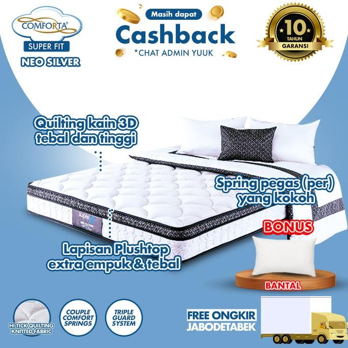 Comforta Hanya Kasur Spring bed Super Fit Silver 120x200