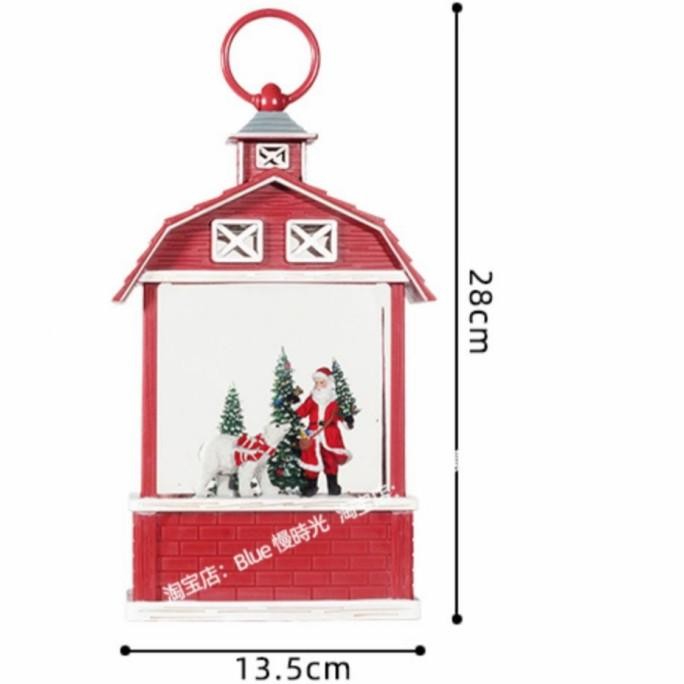 hnj Snow Globe Musik Box Merah Kado Natal Christmas Music Box Gift Santa