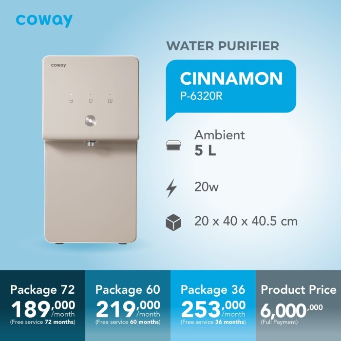 wanyar Coway Cinnamon Dispenser RO Pemurni Air Water Purifier Paket 6 Bulan