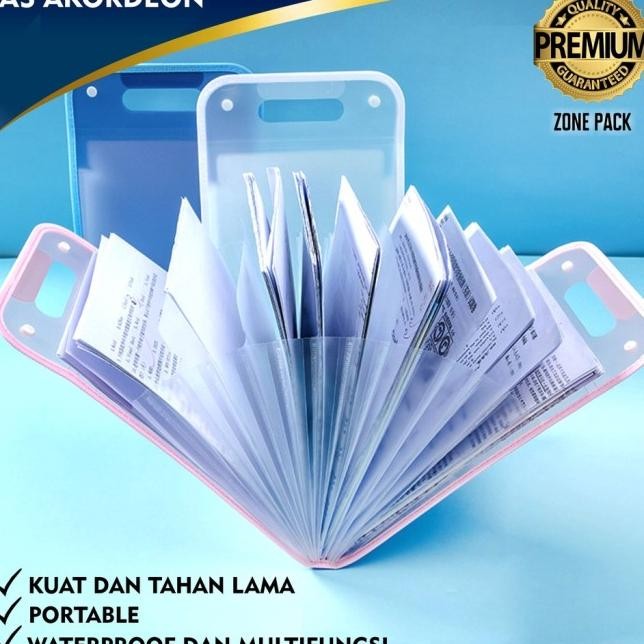 

EK344 TAS FILE AKORDEON HANDLE MAP CLEAR HOLDER SEKAT DOKUMEN FOLDER K
