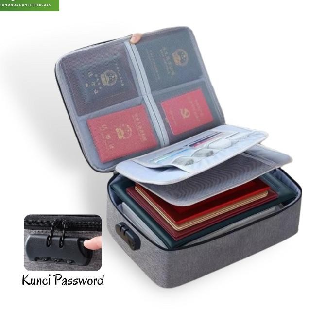 

DOCUMENT STORAGE BAG TAS PENYIMPANAN DOKUMEN ANTI AIR 3 DIGIT PASSWORD