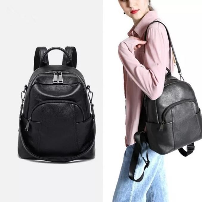 tas wanita kulit asli - tas ransel wanita backpack kulit asli sapi