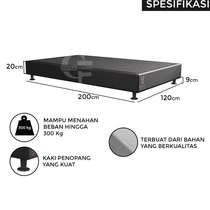 Dipan divan tanpa sandaran untuk springbed atau kasur (120x200)