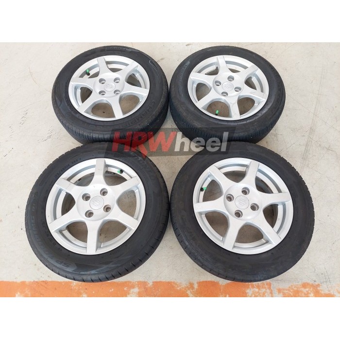 Velg Mobil Bekas Oem Suzuki Baleno Ring 14 + Ban Second Jual Velg Second Di Bogor - Toko Velg Mobil