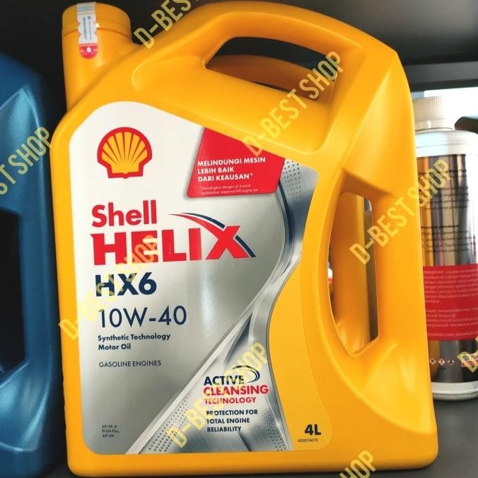 oli shell helix HX6 PENGGANTI HX7 sae 10w-40 galon 4 liter