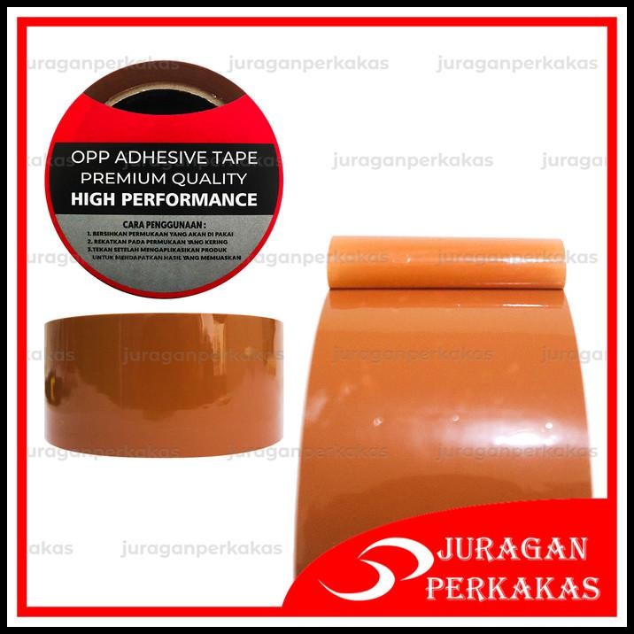 

TERMURAH BLITZ SATUAN LAKBAN COKLAT 45 MM X 90 YARD OPP TAPE 2" 90Y PEREKAT LEM SOLASI SELOTIP !